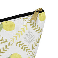Lemon Tile Accessory Pouch w T-bottom in Yellow
